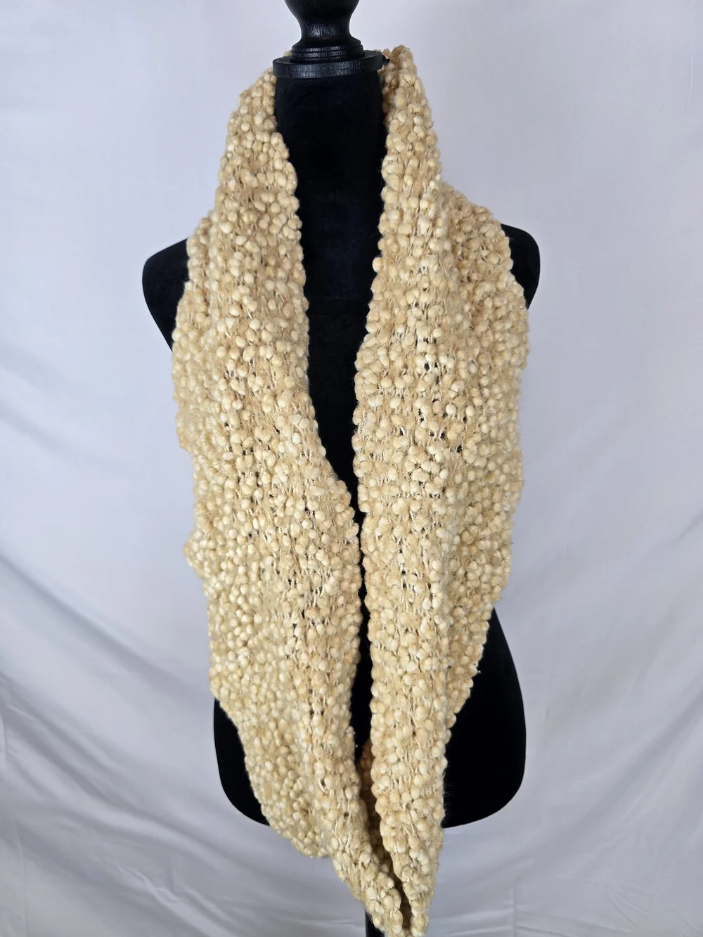 Cejon Chunky Knit Infinity Scarf in Beige
